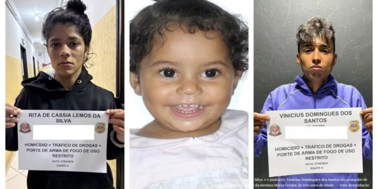 Mãe e padrasto são presos em flagrante pela morte de menina de 3 anos em Carapicuíba