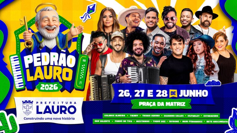 Pedrão de Lauro 2026 divulga programação oficial e promete três dias de grandes atrações no Maior São Pedro da Região