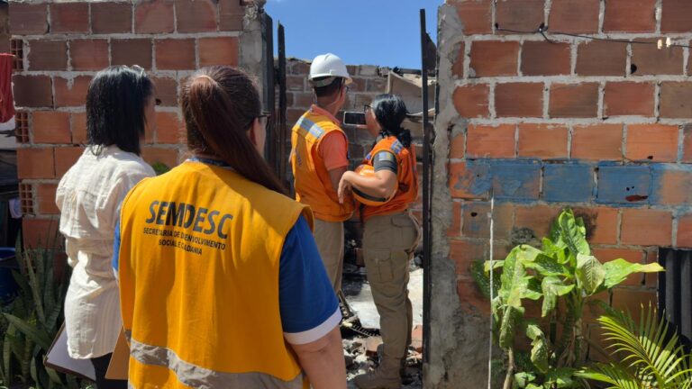 Prefeitura acolhe família atingida por incêndio residencial em Vida Nova