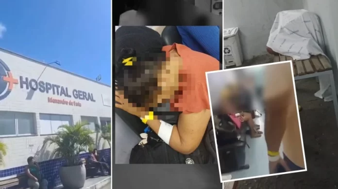 “VERDADEIRO INFERNO”: Superlotação deixa pacientes em corredores do Hospital Menandro de Faria, em Lauro de Freitas