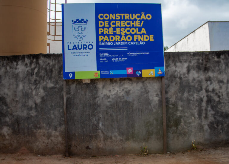 Obras da Creche do Jardim Castelão chegam a 60% de execução