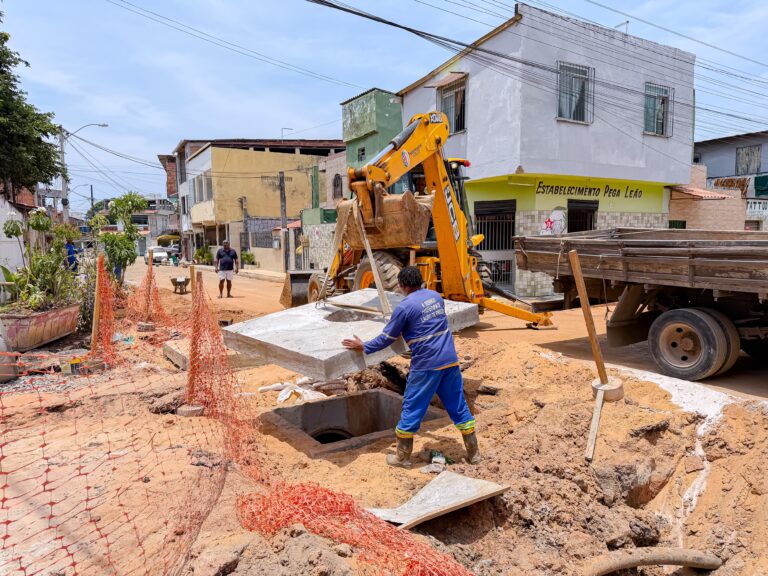 Obra de micro e macrodrenagem em Itinga alcança 52% de execução
