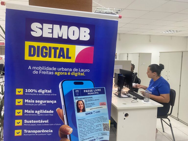 SAC Municipal de Lauro de Freitas registra mais de 3 mil atendimentos presenciais da SEMOB